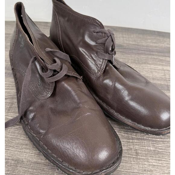 John Varvatos USA Brown Leather Chukka Desert Boots Mens Lace Up Casual 13M main image 4